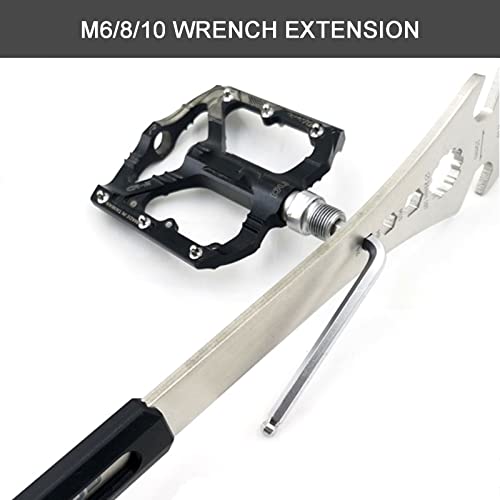 Bicycle Pedal Wrench Tool with Extra Long Handle - 4 in 1