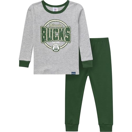 NBA Baby Pajamas - Snug Fit Cotton Sleepwear Set 5T - Milwaukee Bucks