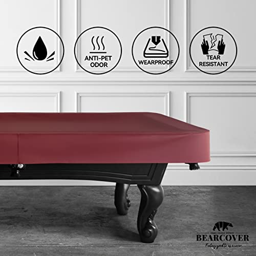 Heavy Duty Leatherette Pool Table Cover 7/8/9FT Waterproof & Tearproof