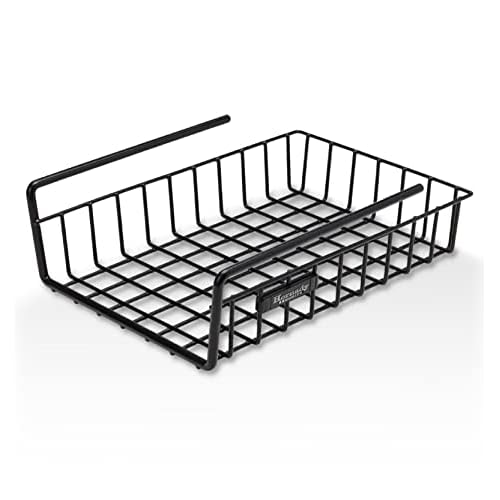 Hornady Hanging Shelf Document Basket, 96012 - Coated Wire Basket Maximizes Storage for Documents, Gun Accessories, & Ammo - Easy Access Under Shelf Storage for Gun Safes - Holds Up to 40 Pounds