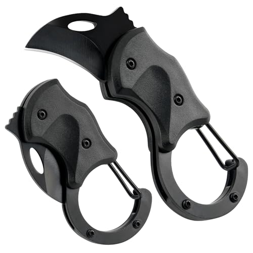 Mini Box Cutter Keychain Tool - Compact EDC Gadget for Men - Black