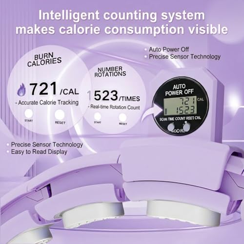 Smart Fitness Hoop with Digital Counter - Adjustable Weighted Hoop