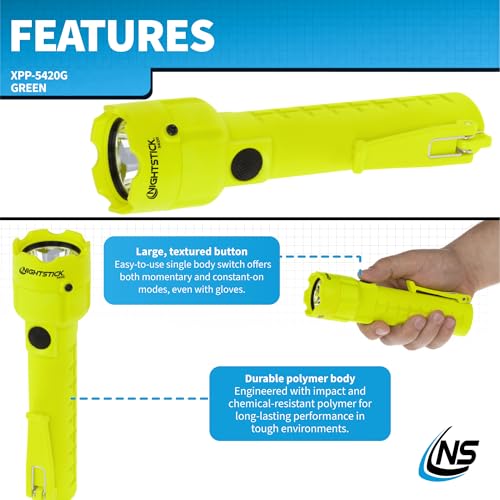 Nightstick XPP-5420G 3 AA Intrinsically Safe Permissible Flashlight, Green