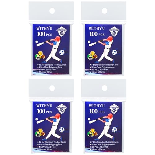 400 Pcs Top Loading Card Sleeves - Ultra-Clear Protectors for Standard Cards 2.5" x 3.5"