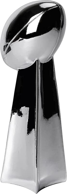 Spire Designs Fantasy Football Trophy - Chrome Replica Championship Award - First Place Winner | 2 Sizes Available