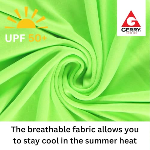 Boys Long Sleeve Rash Guard - Neon Lime, UPF 50+ Sun Protection