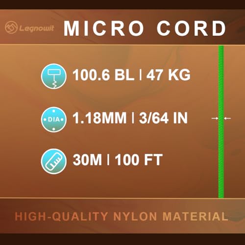 Micro Paracord - 1.18mm x 100ft - Fluorescent Green