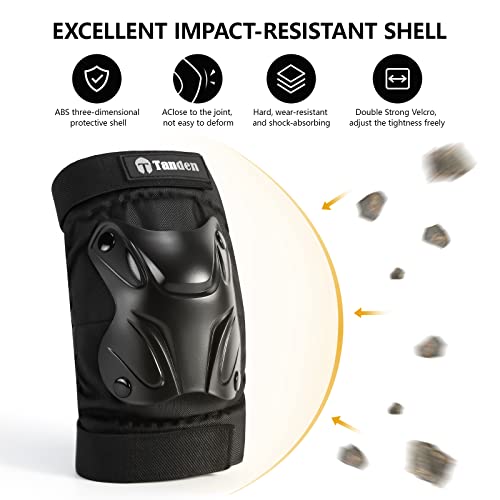 Adult Skating Protective Gear Set - Knee, Elbow & Wrist Pads - Black