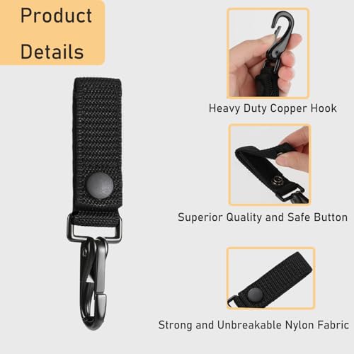 Heavy Duty Metal Belt Keeper Clip - T-Black 1pc for Duty Belts