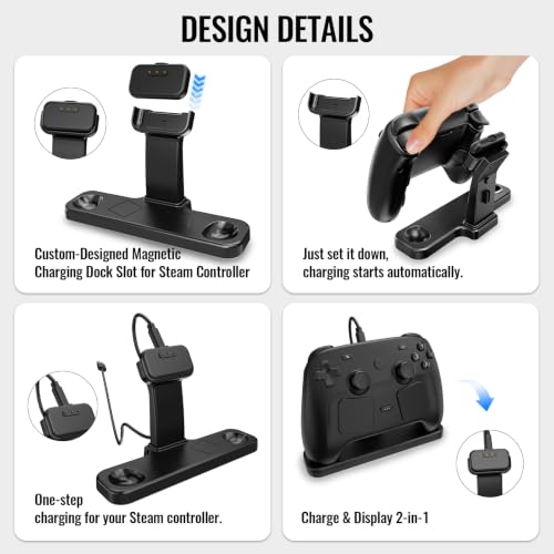 Steam Controller 2 Charging Stand with Magnetic PUCK Slot