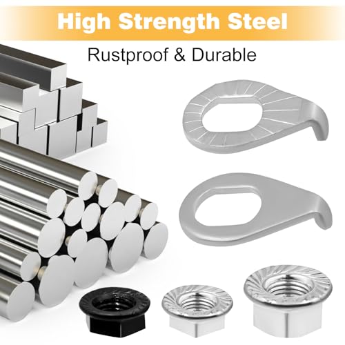 24-Piece Bike Axle Nut and Safety Washer Kit - M8, M9.5, M10