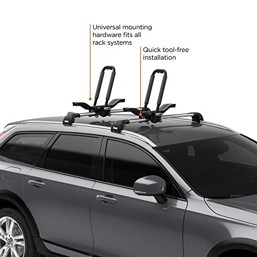 Kayak and SUP Roof Rack - J-Style Carrier, 130lb Capacity