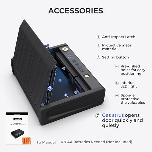 Biometric Gun Safe with Fingerprint Digital PIN - Large