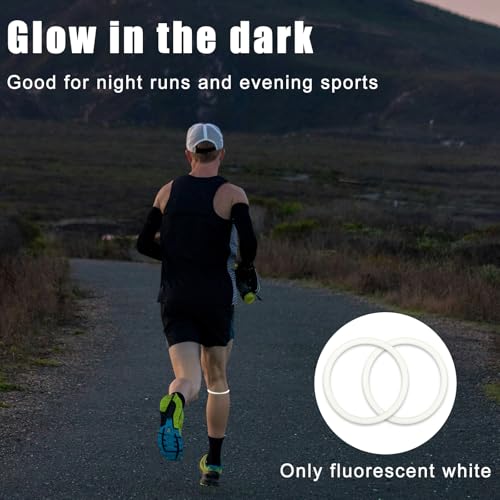 Patellar Tendon Support Straps - 4 Pack in Black & Luminous White
