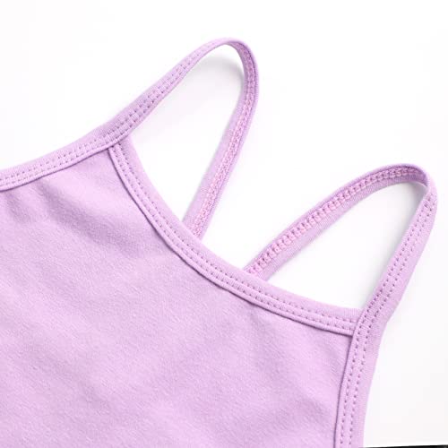 Toddler Ballet Leotard Dress for Girls - Purple, 7-8 Years
