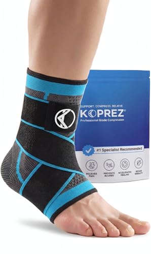 Ankle Compression Sleeve for Plantar Fasciitis Relief - Adjustable Support
