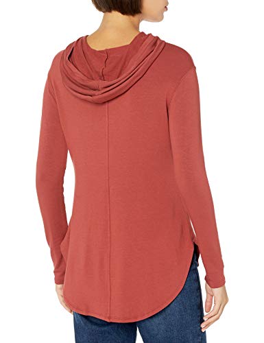 Women's Supersoft Terry Hoodie - Sustainably Sourced Rayon Blend, Brick Red, X-Small