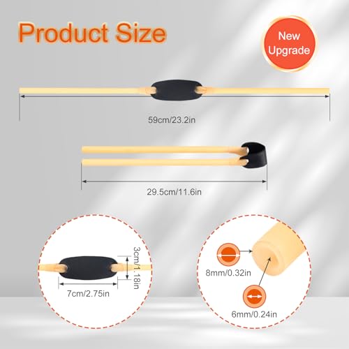 3 Pcs Tubular Slingshot Replacement Bands with Leather Pouch - Durable Latex