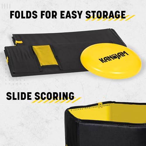 Foldable Travel Disc Toss Game - Black & Yellow - Classic