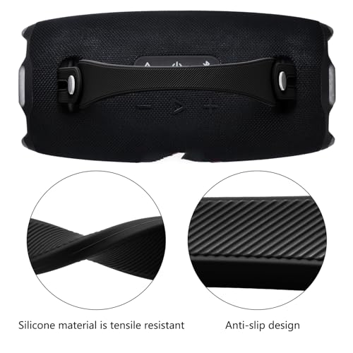 Silicone Hand Strap for JBL Xtreme 5/4/3/2 Bluetooth Speaker - Black
