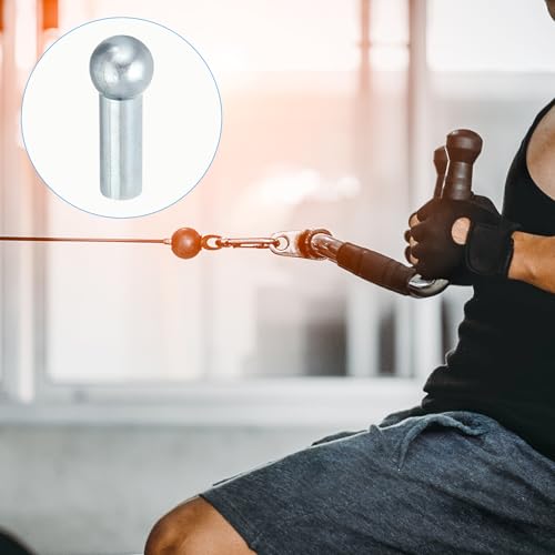 5mm Gym Cable Ball Stopper - Silver Replacement for Fitness Equipment