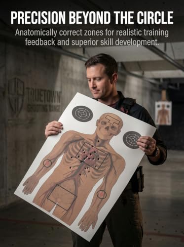 50 Pack Anatomical Shooting Targets - 14x22" Training Paper
