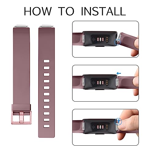 Adjustable Soft Silicone Bands for Fitbit Inspire 2 - Black, Smoky Purple, Starlight, Avocado Green