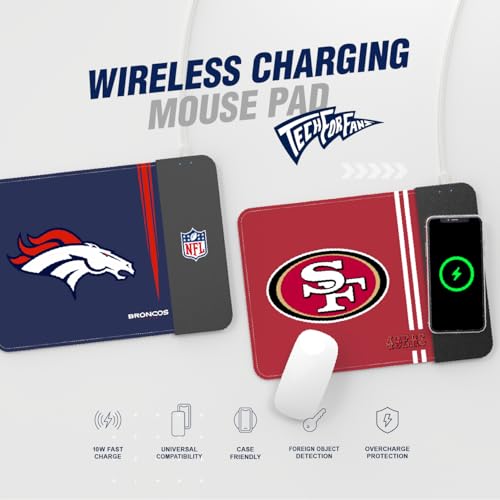 Wireless Charging Mouse Pad - Colorado Avalanche - One Size