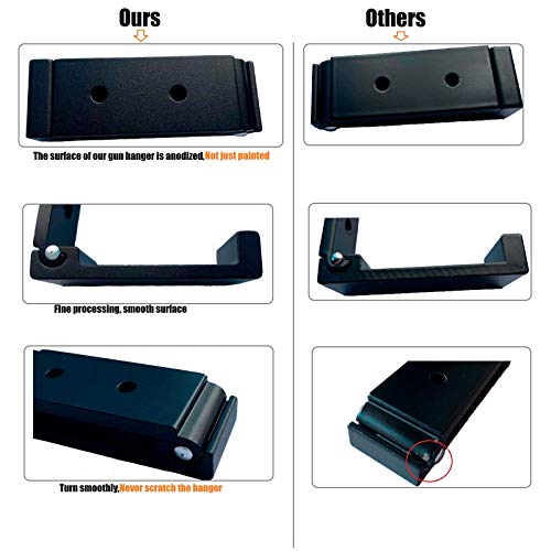 Folding Rifle Wall Mount with Protective Padding - Black 2pcs