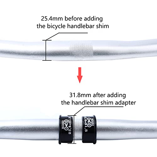 4x Aluminum Handlebar Shim Adapter 25.4mm to 31.8mm Bicycle Spacers