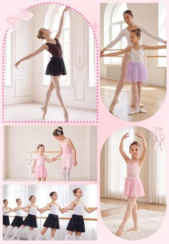 Chiffon Ballet Skirt for Girls & Women - Adjustable Wrap - Black, 10-12 Years