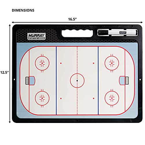 Hockey Coaches Clipboard Double-Sided Dry Erase Board with Marker - Murray Sporting Goods