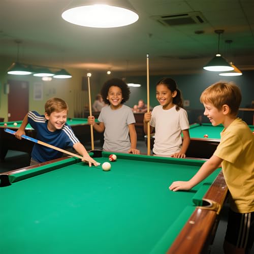 Kids Short Pool Cue Set of 2 - 42 Inch, Canadian Maple Wood