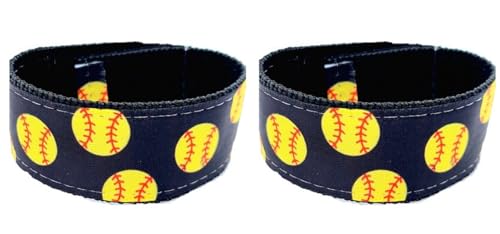 Softball Sleeve Holders - Adjustable 1 Pair Black