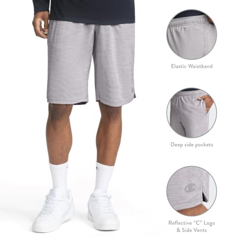 Champion Men's 10-Inch Inseam Sport Shorts Small Scarlet Lightweight Moisture-Wicking