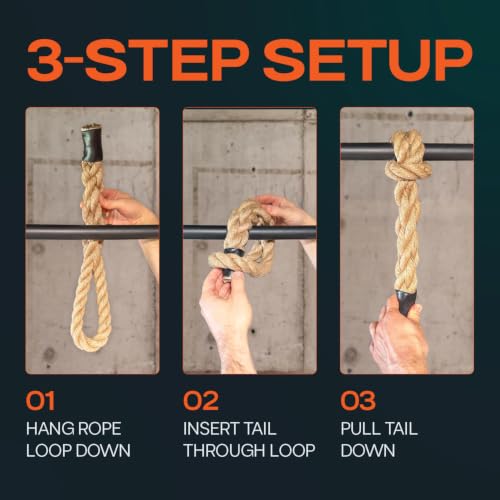 2-Inch Thick Rope Grips for Pull-Ups and Strength Training - Monkey Grip Handles