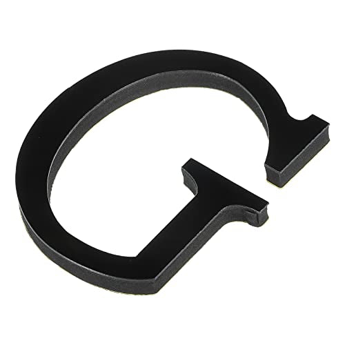 PATIKIL 3D Acrylic Alphabet Mirror Wall Stickers Letter G Self-Adhesive Home Decor Letter Sign Art Sticker Decal for DIY Home Decoration Black