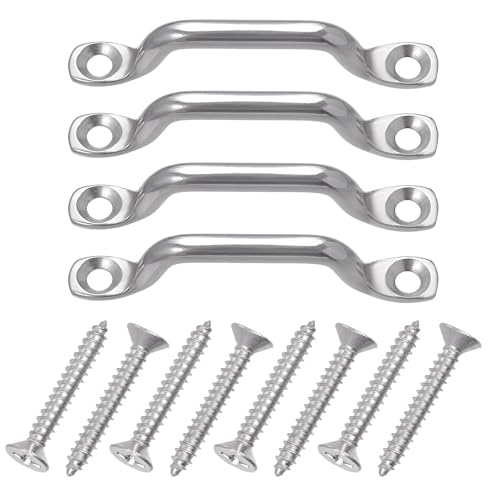 Stainless Steel Pad Eye Kit - Bracket & Screws Kit (4 Sets)