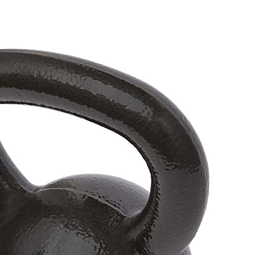 25 lb Cast Iron Kettlebell for Strength Training with Textured Handle