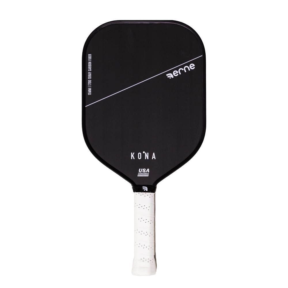 Erne Kona Carbon Pickleball Paddle – 16" Lightweight Design, Carbon Fiber Surface for Spin & Control, 15mm Polymer Core, USAPA Approved