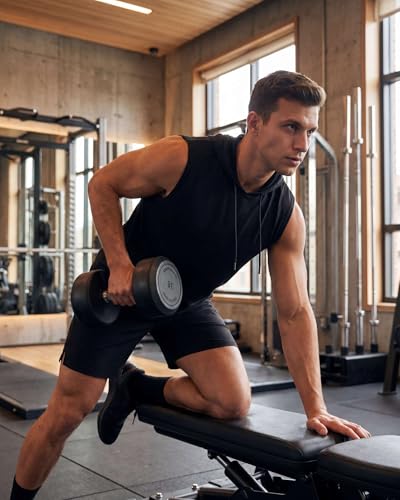 Real Essentials 3 Pack Men's Dry Fit Tank Top Hoodie Sleeveless Workout Shirts XX-Large