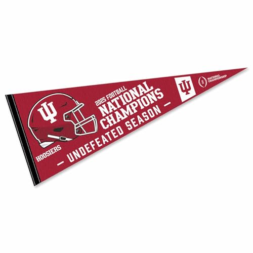 Indiana Hoosiers Undefeated Season Pennant Flag 12x30 Officially Licensed