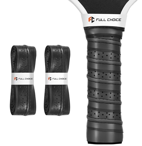 Black Pickleball Paddle Grip Tape 2-Pack - Anti-Slip Overgrip for Enhanced Control
