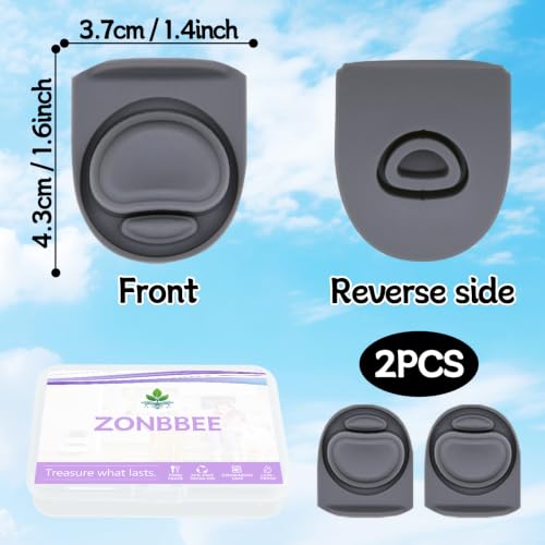Silicone Replacement Stoppers for Water Bottles - 2 Pack, Gray