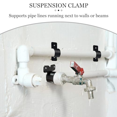 52PCS 3/4 Inch Pex Suspension Pipe Clamps Set, Pipe Supports Suspension Clamp Includes 40PCS Black Pex Tubing Pipe Support & 12PCS Butterfly Style Pex Tubing Clamps for Pex, Copper, CPVC Pipe