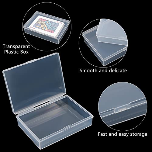 Clear Playing Card Storage Case - 2 Pack, Compact Plastic Deck Holder