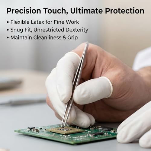 280PCS Disposable Rubber Finger Cots - Protective Finger Sleeves
