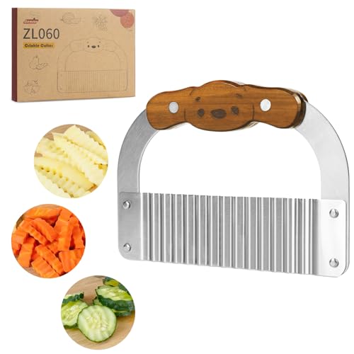 Bear-Shaped Kids Safe Wave Knife with Rosewood Handle, 420J2 Stainless Steel