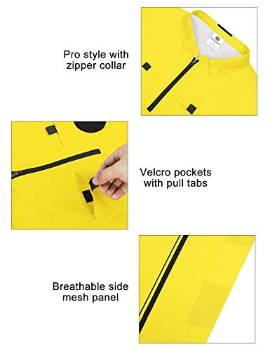 Pro Soccer Referee Jersey - Long Sleeve, Yellow, Large