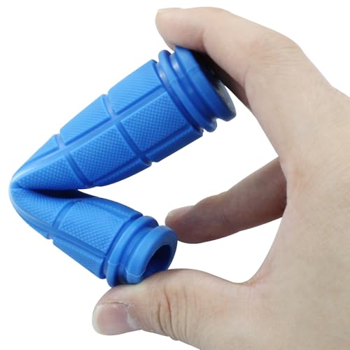Non-Slip Blue Rubber Bike Handlebar Grips - 4Pcs Set